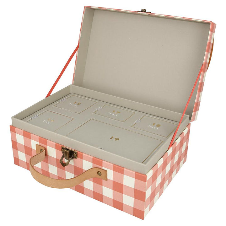 DOG LOVERS ADVENT CALENDAR SUITCASE WITH WOODEN TOYS Meri Meri Advent Calendars Bonjour Fete - Party Supplies