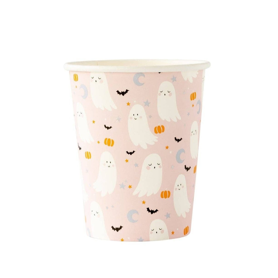 TRICK OR TREAT GHOSTS PARTY CUPS - Pastel Halloween party supplies
