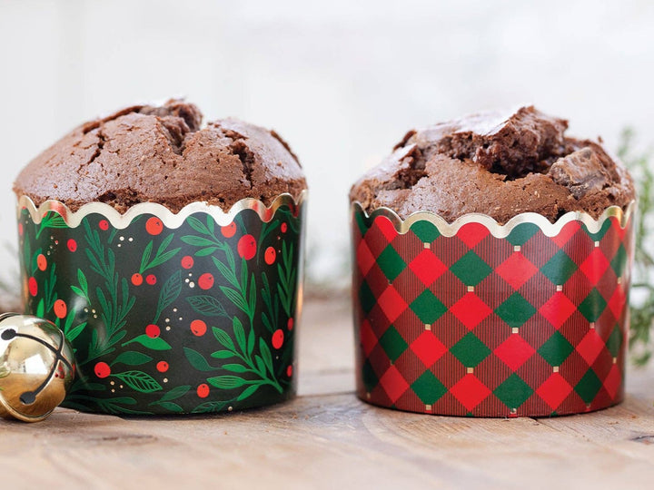 PRESALE CHRISTMAS SHIPPING MID OCTOBER - PLJC151 - Holly Jumbo Food Cups (40 pcs) My Mind’s Eye 0 Faire Bonjour Fete - Party Supplies