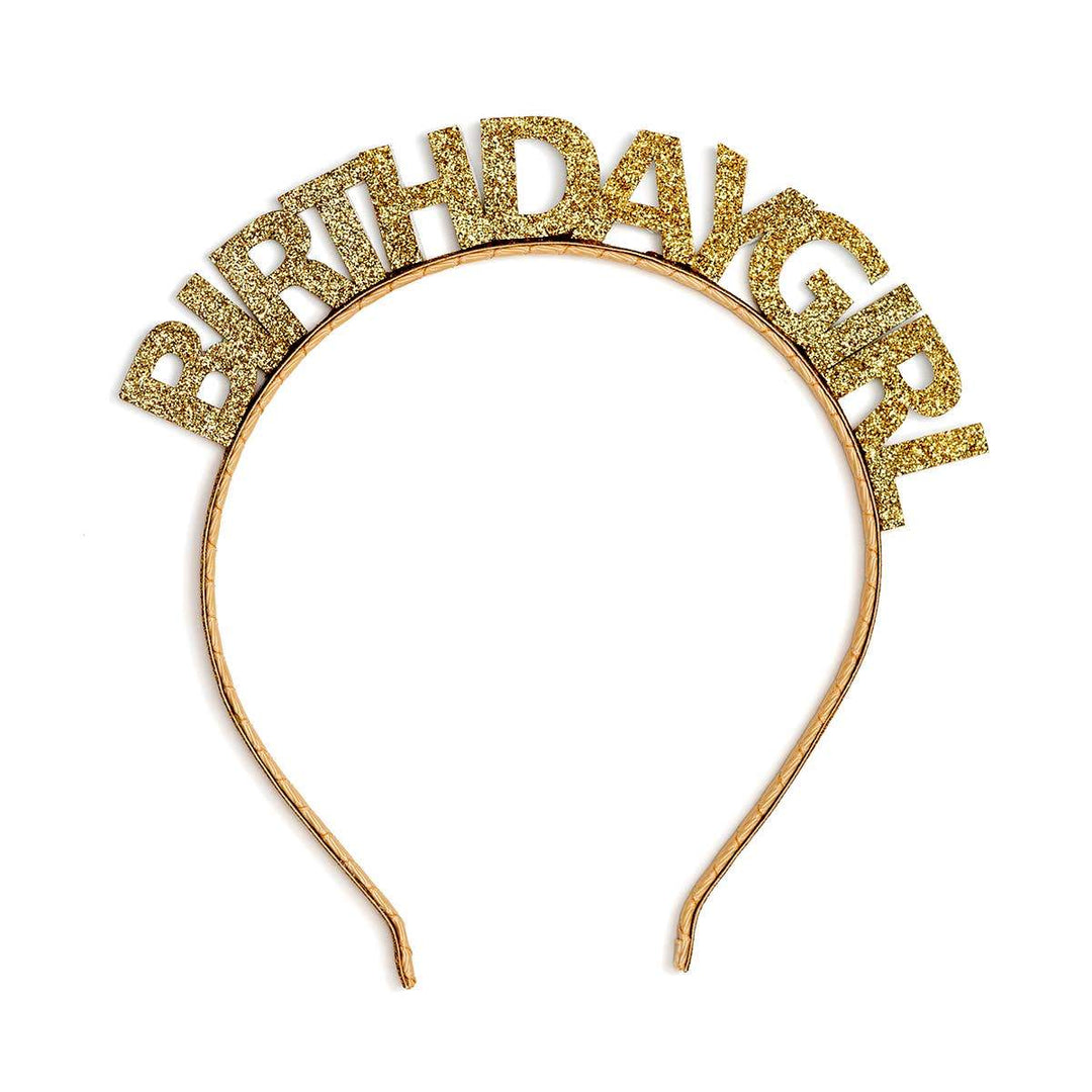 GOLD BIRTHDAY GIRL HEADBAND Sweet Wink Party Hats Bonjour Fete - Party Supplies
