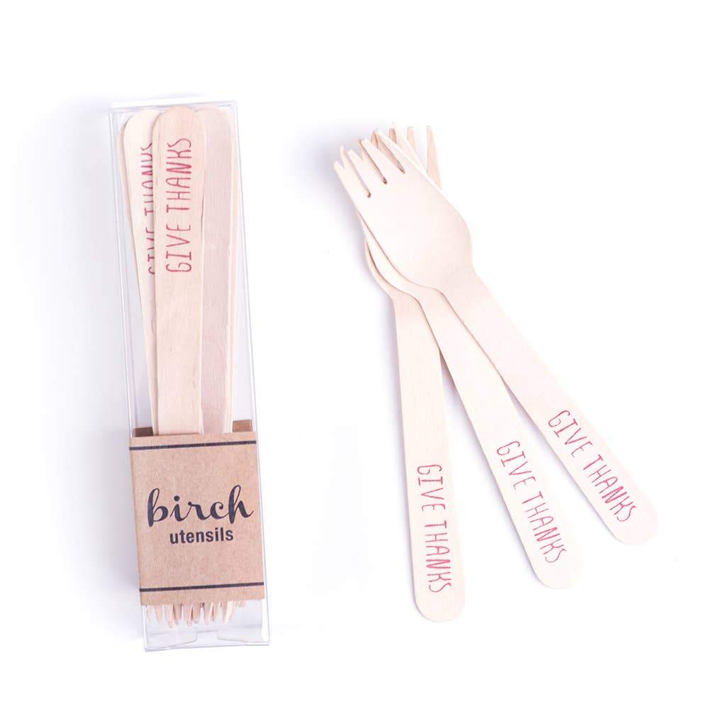 Give Thanks Birch Forks Bonjour Fete Party Supplies Thanksgiving Party Supplies