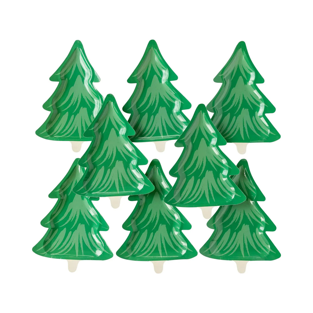 PRESALE CHRISTMAS SHIPPING MID OCTOBER - COL940 - Cozy Lodge Tree Shaped Plate My Mind’s Eye 0 Faire Bonjour Fete - Party Supplies
