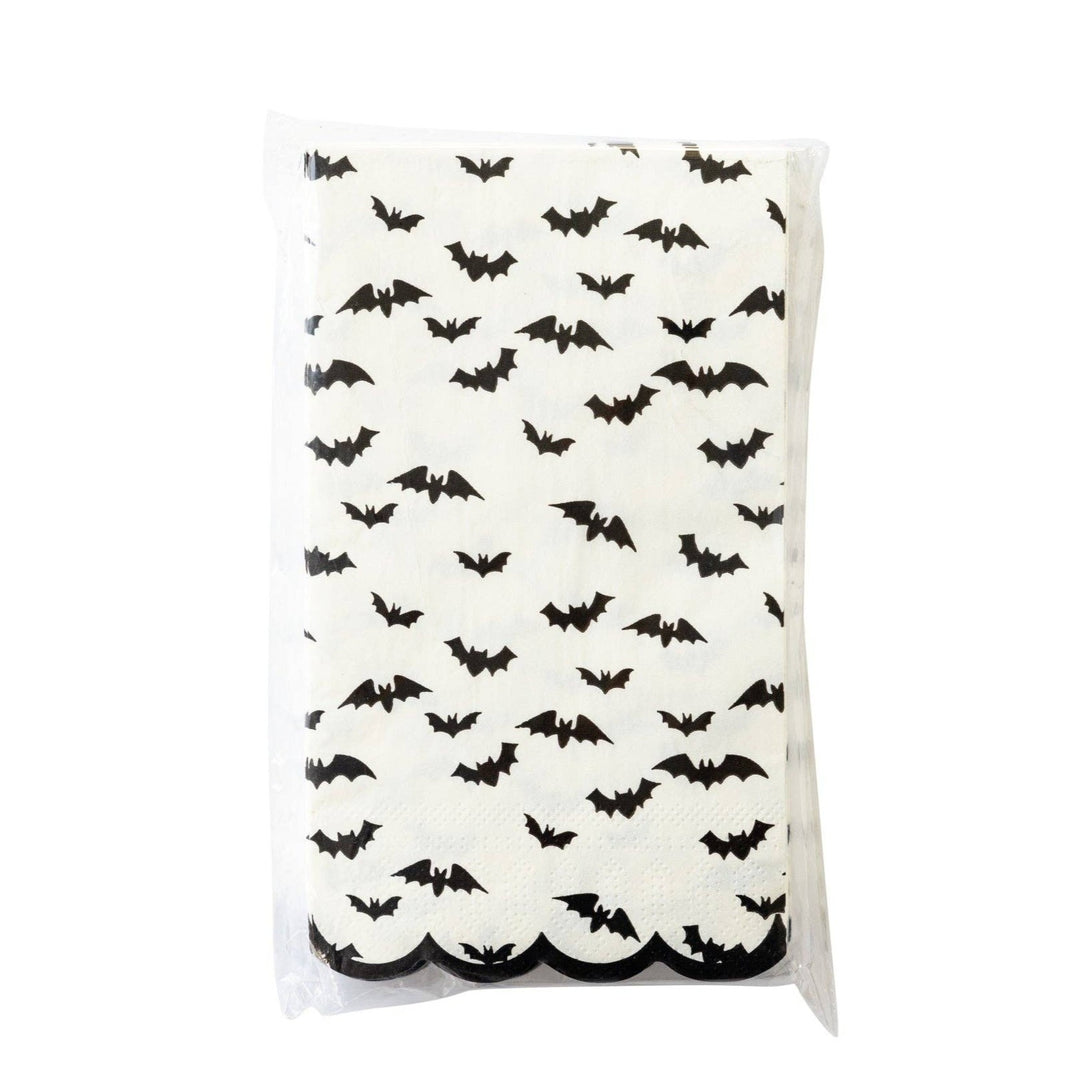 Bats Scallop Guest Towels Bonjour Fete Party Supplies Halloween Party Supplies
