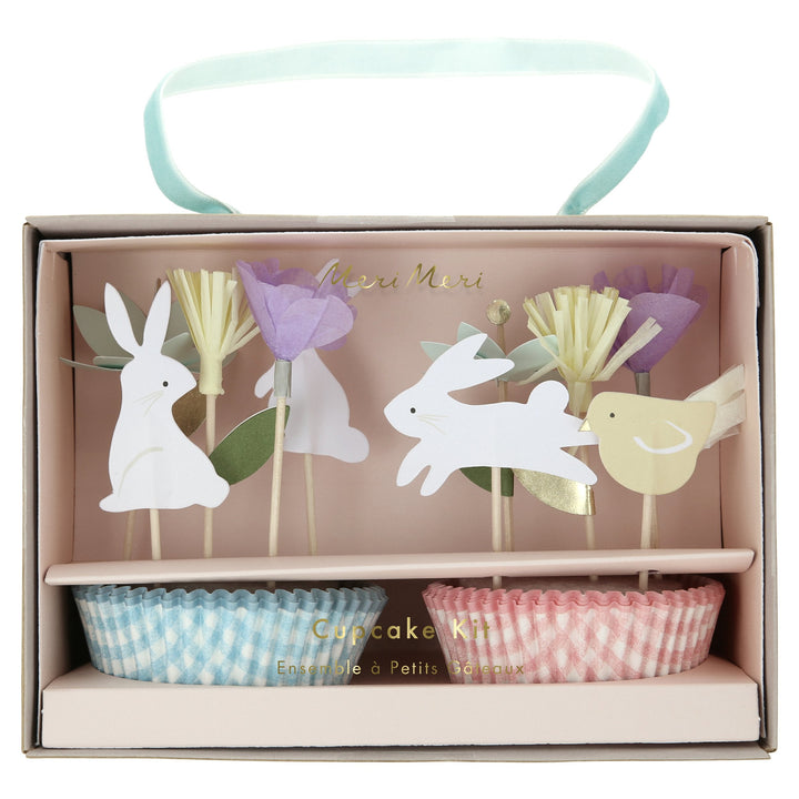 EASTER CUPCAKE KIT Meri Meri Cupcake Topper Bonjour Fete - Party Supplies