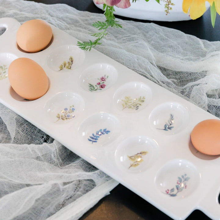 MEADOW FLORAL EGG TRAY Tag Easter Home Bonjour Fete - Party Supplies