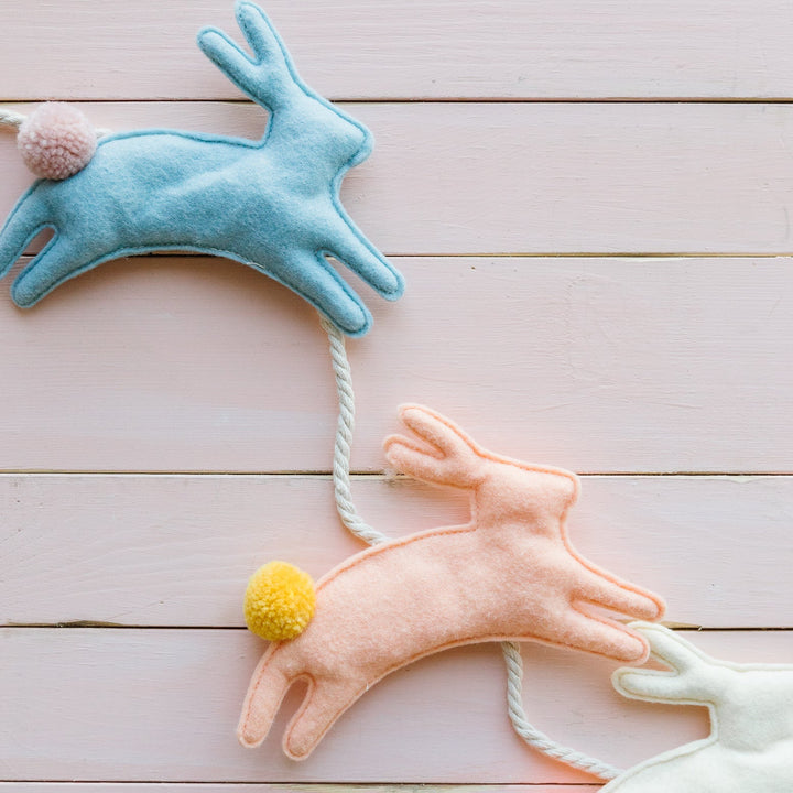 FELT BUNNY GARLAND Meri Meri Garlands & Banners Bonjour Fete - Party Supplies