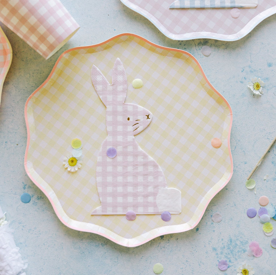 GINGHAM BUNNY NAPKINS Meri Meri Napkins Bonjour Fete - Party Supplies