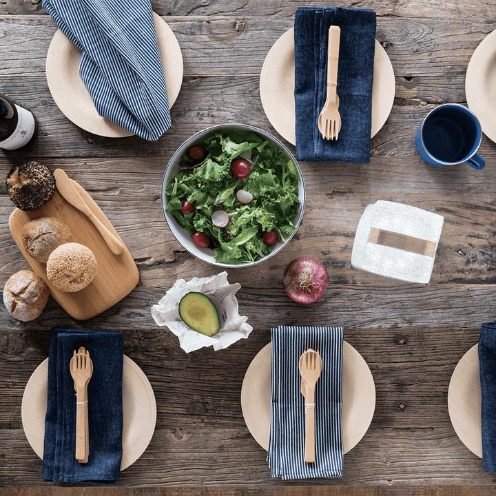 Round Compostable Bamboo Plates Bonjour Fete Party Supplies Thanksgiving Party Supplies