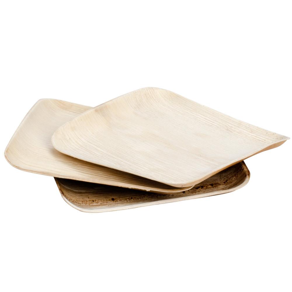 ECO PALM LEAF SQUARE PLATES - LARGE mikapak Plates Bonjour Fete - Party Supplies