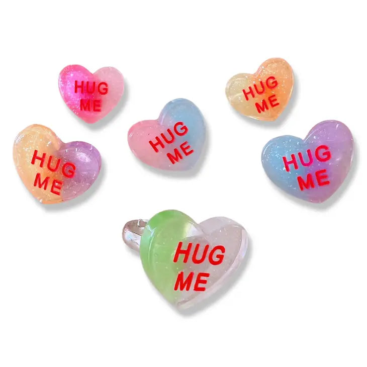 Pop Cutie Jelly Conversation Heart  Kids Rings - Valentines POP CUTIE INC Bonjour Fete - Party Supplies