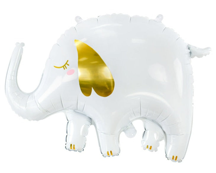 ELEPHANT WHITE FOIL BALLOON Party Deco Bonjour Fete - Party Supplies