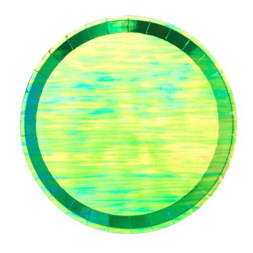 EMERALD CITY POSH ROUND PLATES Jollity & Co. Plates Bonjour Fete - Party Supplies