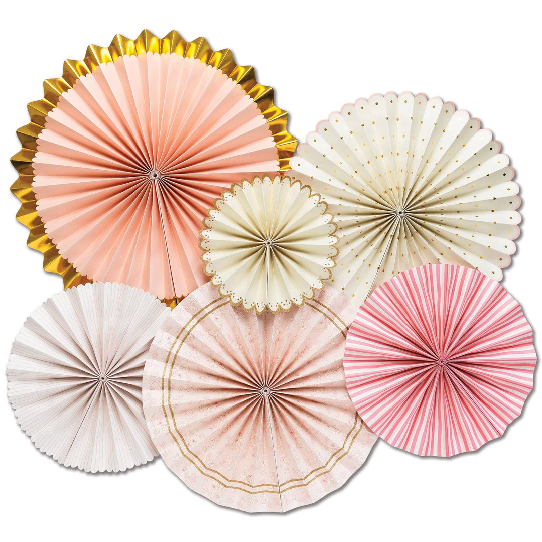 PRC801 -  Princess Party Fans My Mind’s Eye Bonjour Fete - Party Supplies