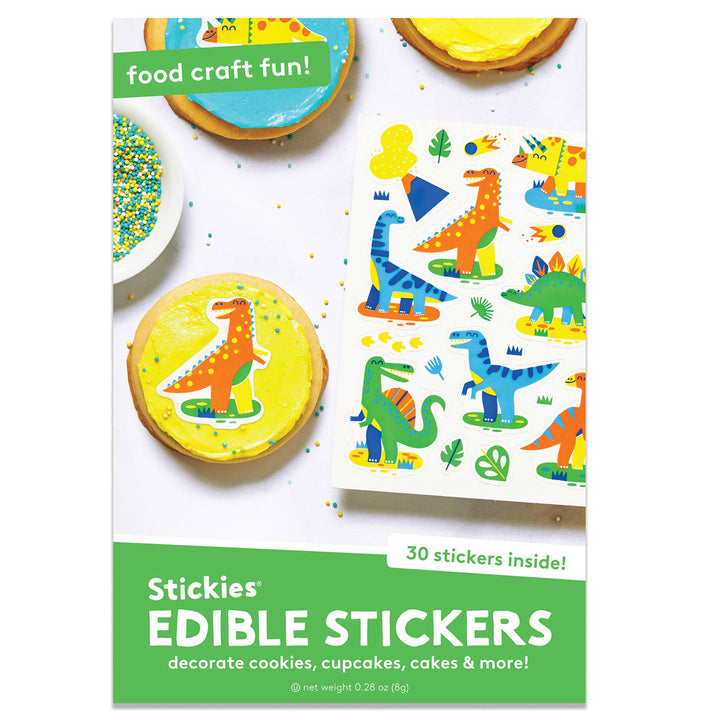 Edible Stickers for Baking & Food Crafts – Little Dinosaurs Make Bake Baking Bonjour Fete - Party Supplies
