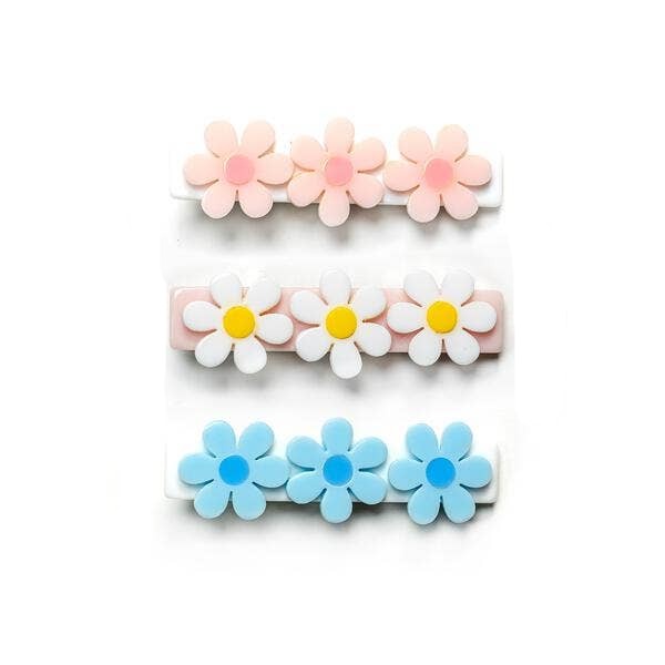 SPR23 Daisies Pastel Color Alligator Clips (Set of 3) Lilies & Roses NY 0 Faire default Bonjour Fete - Party Supplies