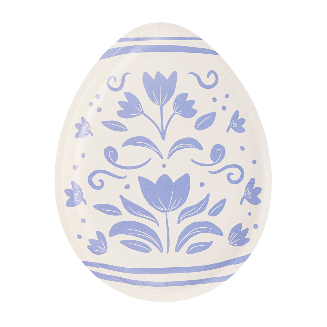 Floral Egg Shaped Paper Plates Bonjour Fete Party Supplies Easter Party Supplies