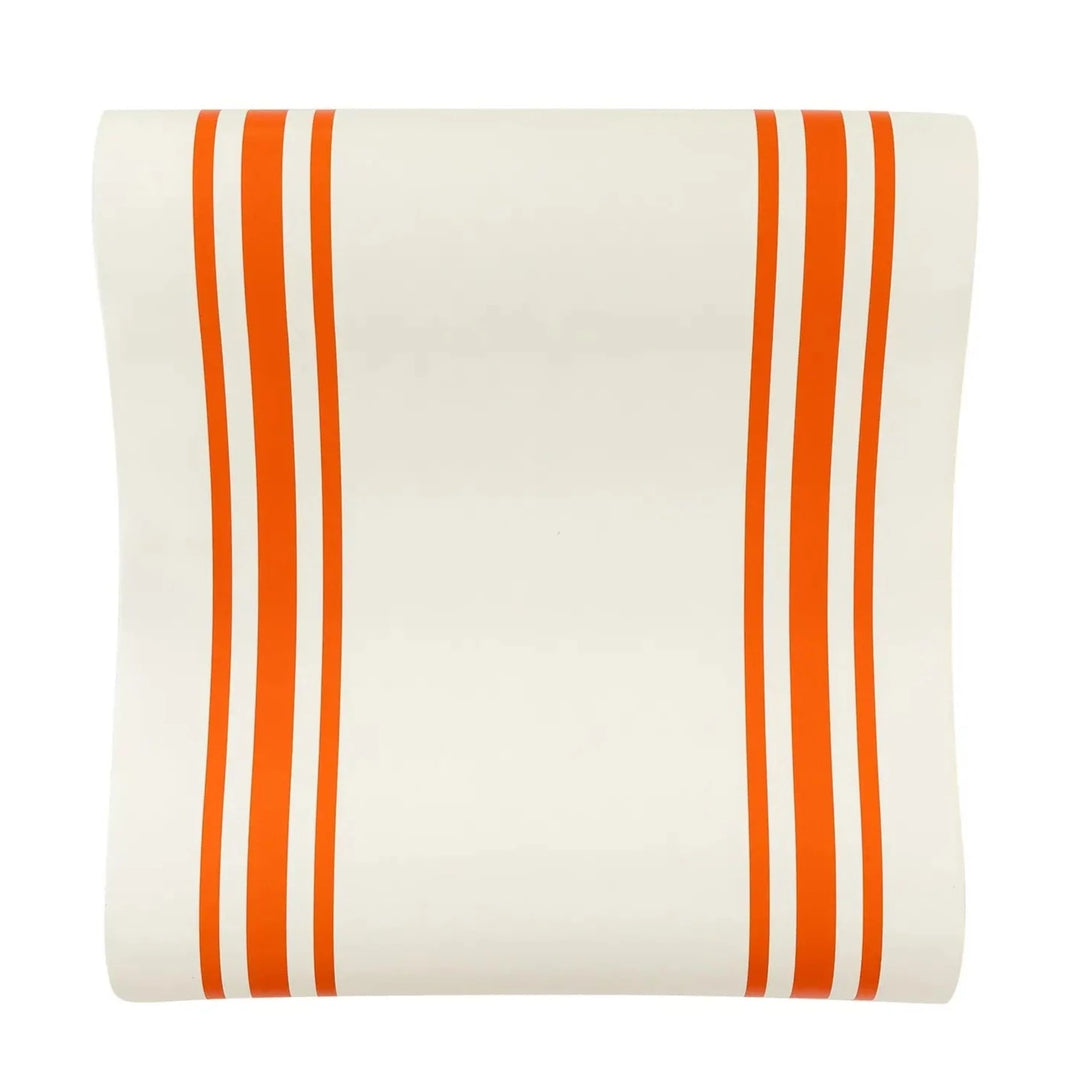THP920 - Harvest Rust Striped Paper Table Runner My Mind’s Eye 0 Faire Bonjour Fete - Party Supplies