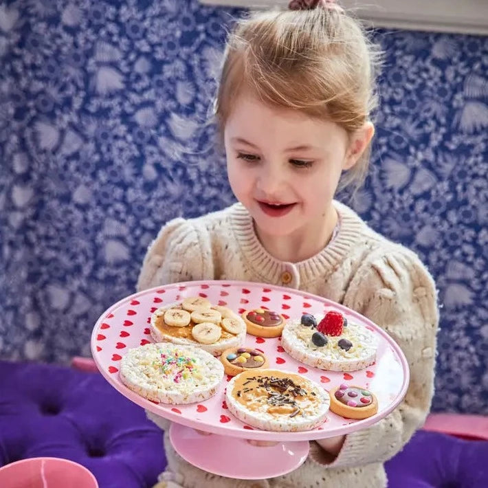 Melamine Cake Stand | Sweethearts Print RicebyRice 0 Faire Bonjour Fete - Party Supplies
