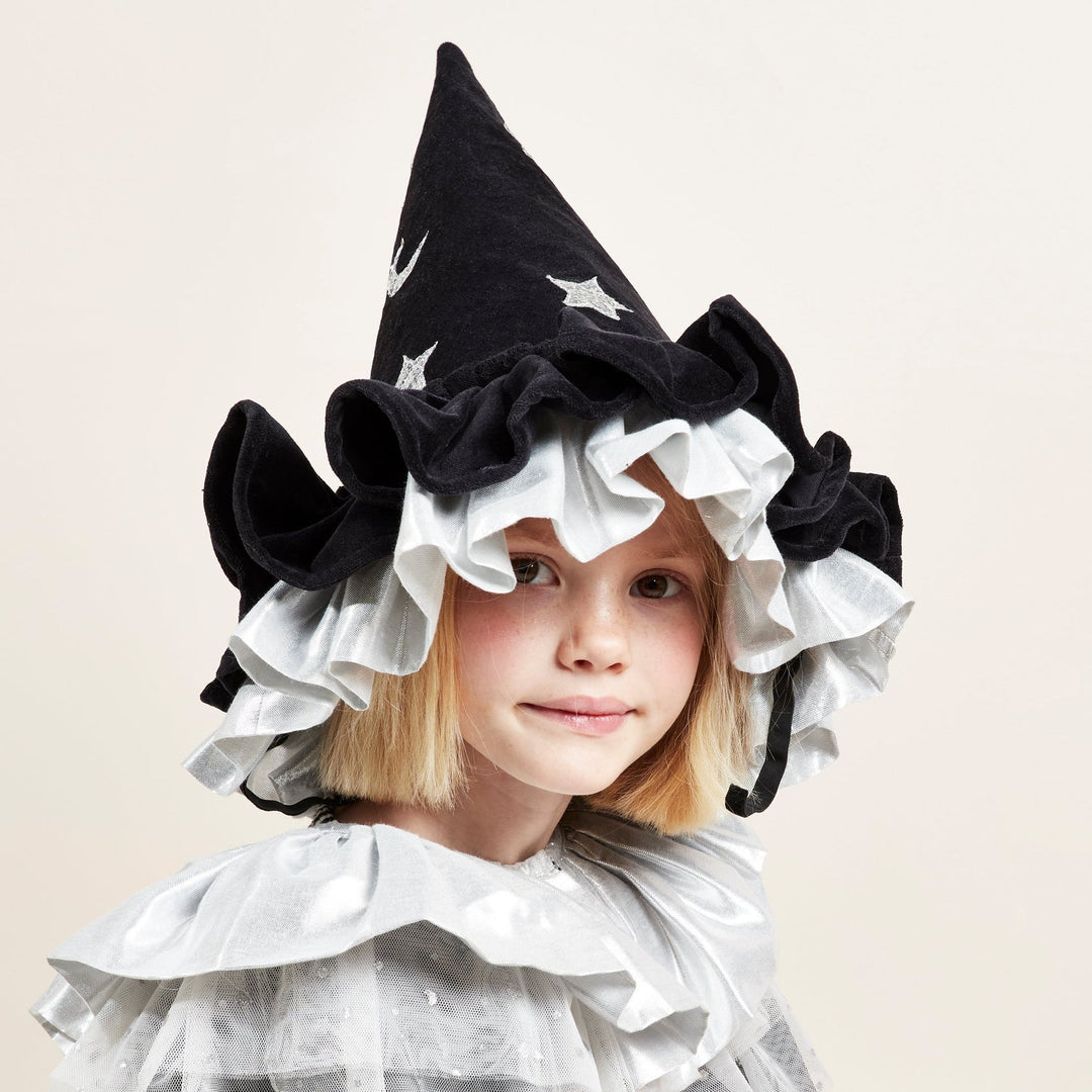 BLACK VELVET POINTED WITCH HAT Meri Meri Halloween Costumes Bonjour Fete - Party Supplies
