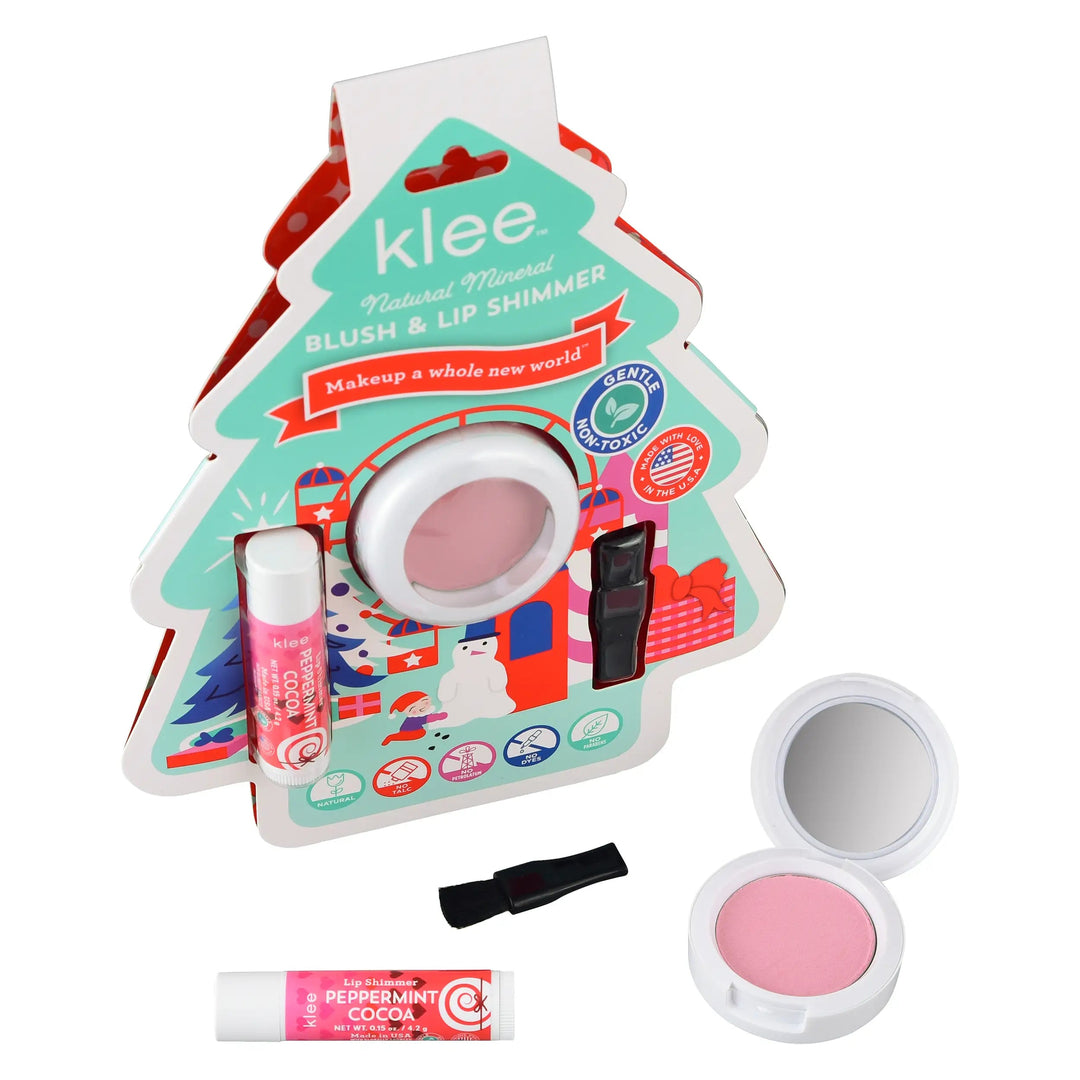 Polar Dream - Holiday Blush and Lip Shimmer Set Klee Naturals Stocking Stuffer Bonjour Fete - Party Supplies