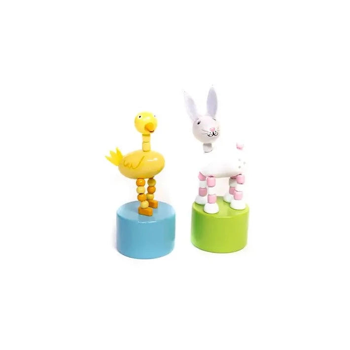 DUCK & BUNNY PUSH PUPPETS Jack Rabbit Creations Toys Bonjour Fete - Party Supplies