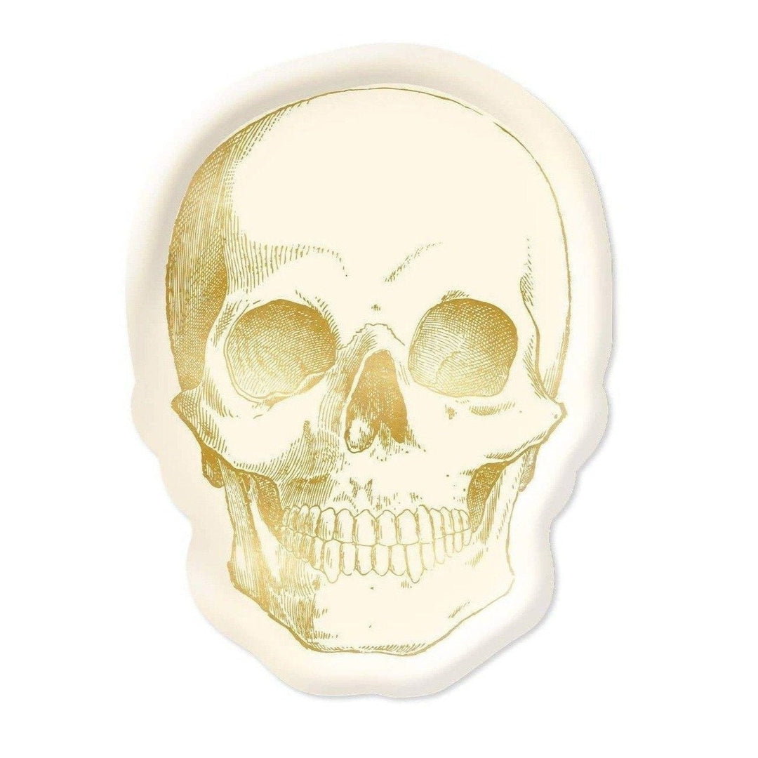 SKULL SHAPED PAPER PLATE My Mind’s Eye Halloween Tableware Bonjour Fete - Party Supplies