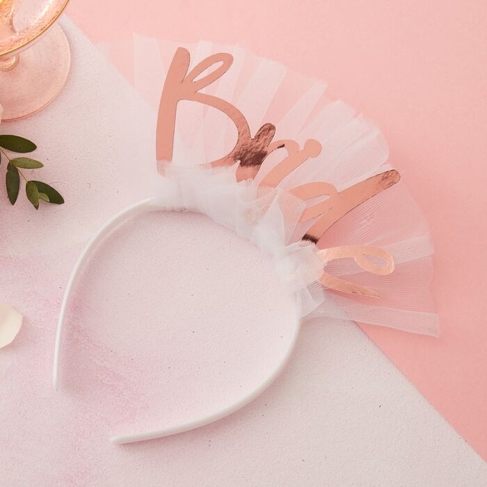 BRIDE TO BE HEN PARTY VEIL HEADBAND Ginger Ray UK Headbands Bonjour Fete - Party Supplies