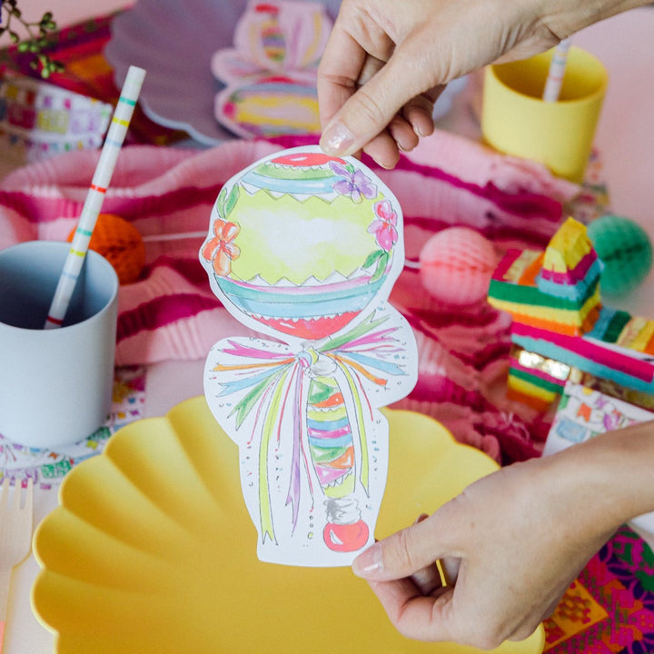 DIE-CUT ACCENTS-HANDPAINTED OTOMI FIESTA MARACA Rosanne Beck Collections Bonjour Fete - Party Supplies