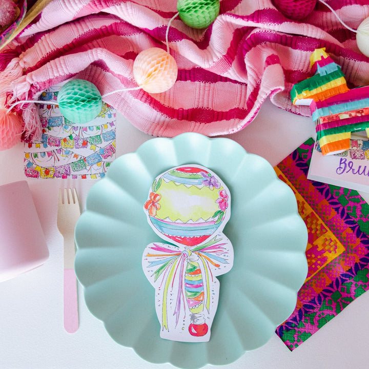 DIE-CUT ACCENTS-HANDPAINTED OTOMI FIESTA MARACA Rosanne Beck Collections Bonjour Fete - Party Supplies
