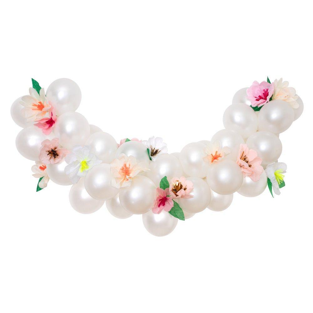 BLUSH FLORAL BALLOON GARLAND KIT Meri Meri Balloon Garland Kit Bonjour Fete - Party Supplies