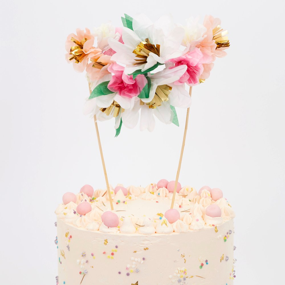 FLOWER BOUQUET CAKE TOPPER Meri Meri Cake Topper Bonjour Fete - Party Supplies