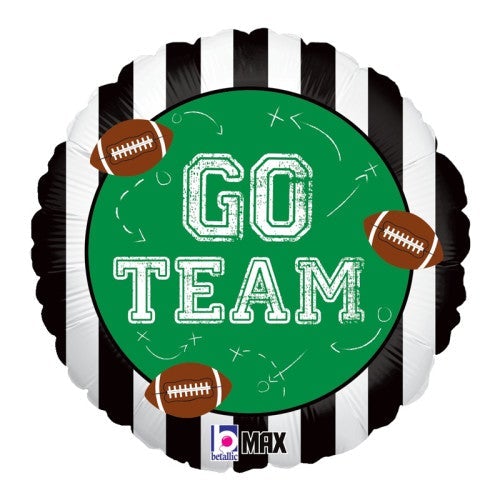 GO TEAM FOOTBALL FOIL BALLOON Anagram Balloon Bonjour Fete - Party Supplies