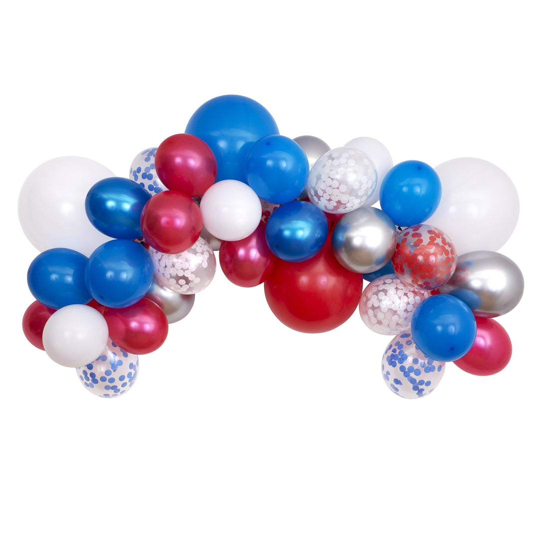 RED, WHITE & BLUE BALLOON GARLAND KIT – Bonjour Fête