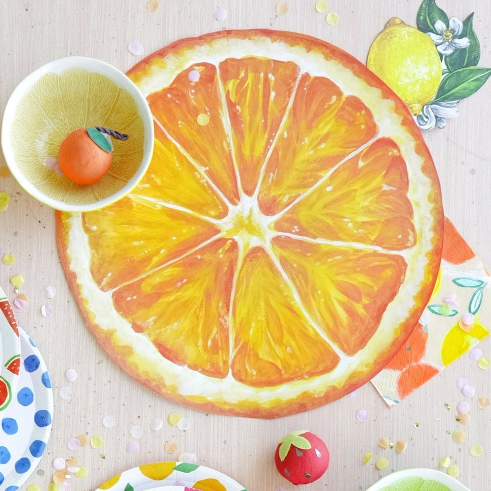 ORANGE SLICE PLACEMATS Hester & Cook Table Covers & Placemats Bonjour Fete - Party Supplies