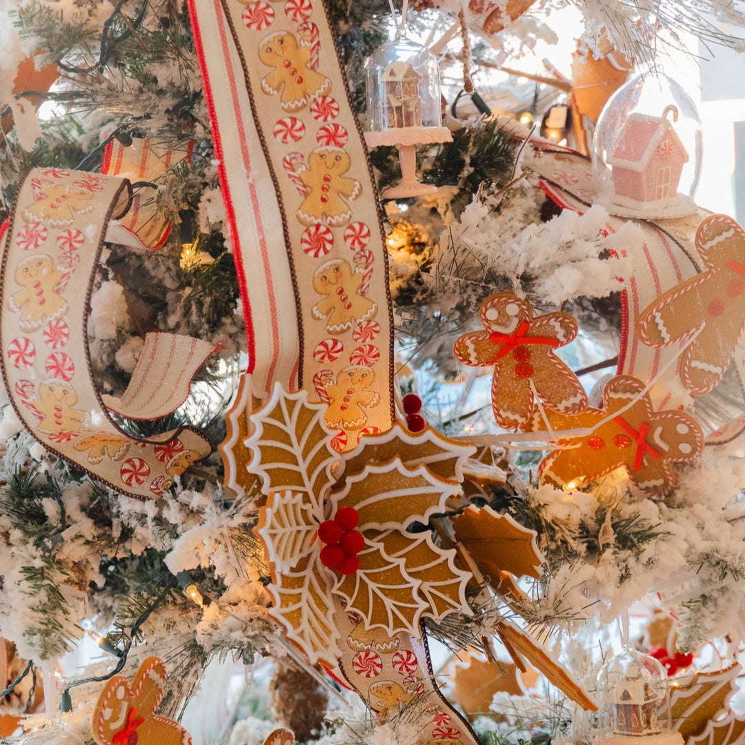 GINGERBREAD RIBBON David Christopher's Collection Christmas Ribbon Bonjour Fete - Party Supplies