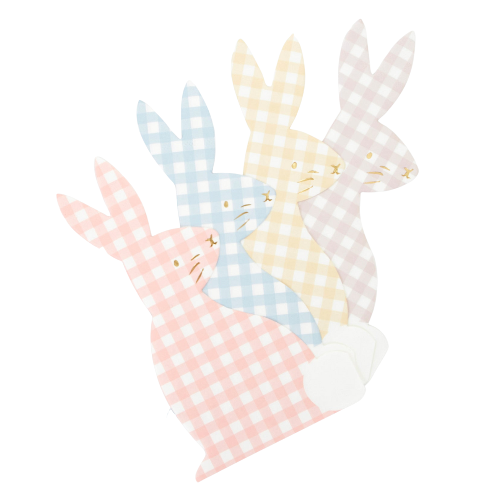 GINGHAM BUNNY NAPKINS Meri Meri Napkins Bonjour Fete - Party Supplies