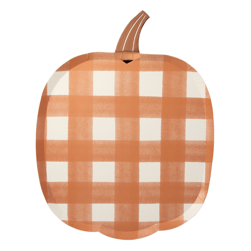 GINGHAM PUMPKIN PLATES Meri Meri Plates PASTEL TISSUE FRINGE  CHRISTMAS CRACKERS Bonjour Fete - Party Supplies