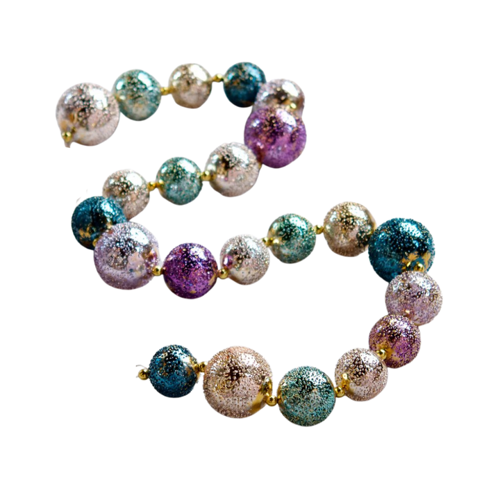 MERCURY GLASS STUBBLED GARLAND Glitterville Tree Garland Bonjour Fete - Party Supplies