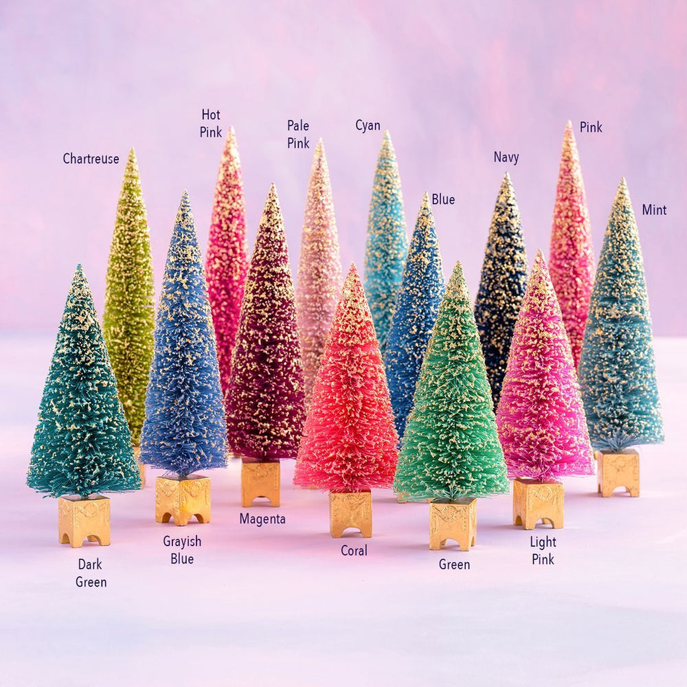 GLITTERVILLE FRENCH SISAL BOTTLE BRUSH CHRISTMAS TREE One Hundred 80 Degrees Decorative Trees Bonjour Fete - Party Supplies