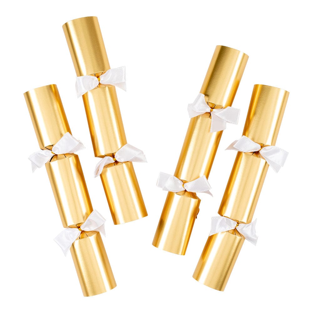 GOLD CELEBRATION CRACKERS Caspari Christmas Holiday Crackers Bonjour Fete - Party Supplies