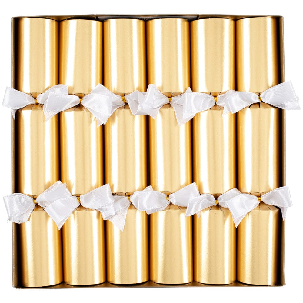 GOLD CELEBRATION CRACKERS Caspari Christmas Holiday Crackers Bonjour Fete - Party Supplies