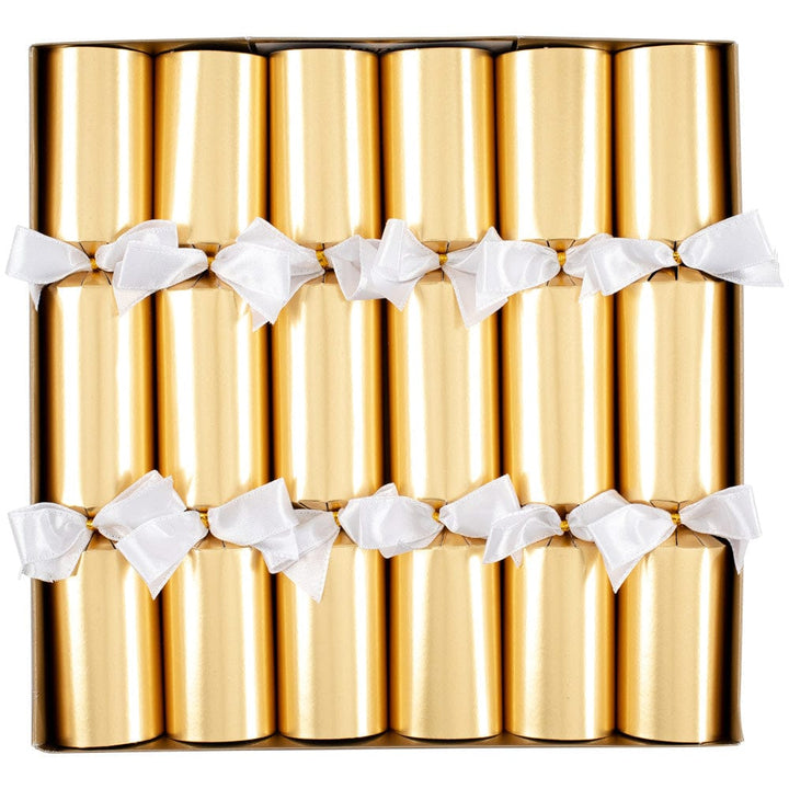 GOLD CELEBRATION CRACKERS Caspari Christmas Holiday Crackers Bonjour Fete - Party Supplies