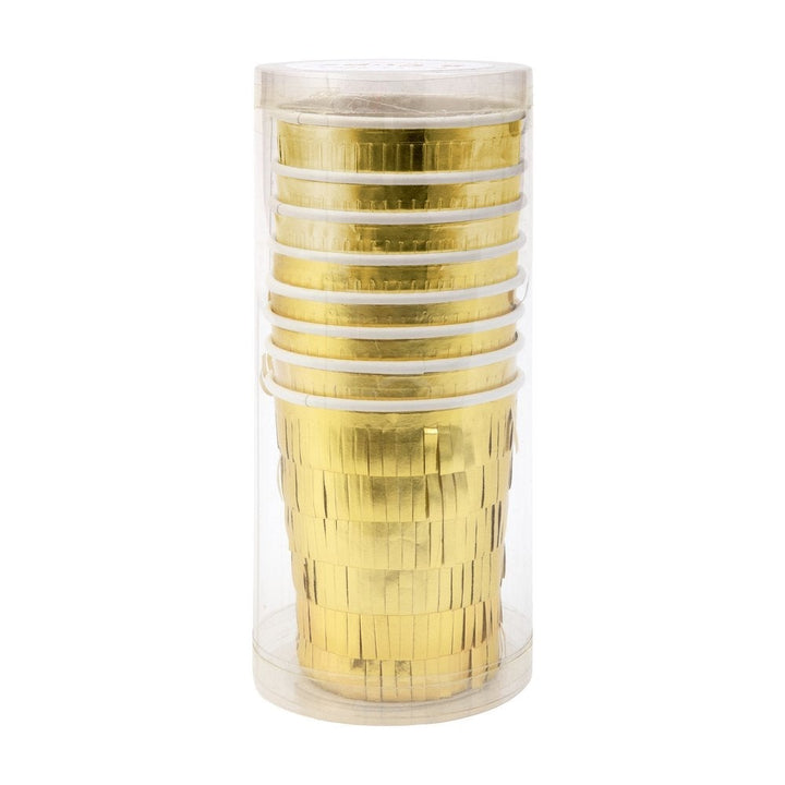 GOLD FRINGE PARTY CUPS Meri Meri Cups Bonjour Fete - Party Supplies