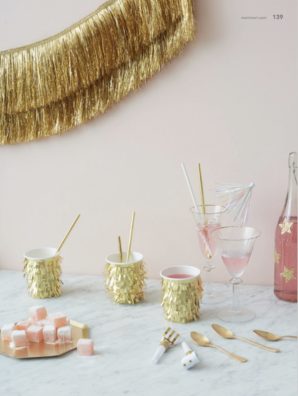 Garland - Gold Tinsel Fringe