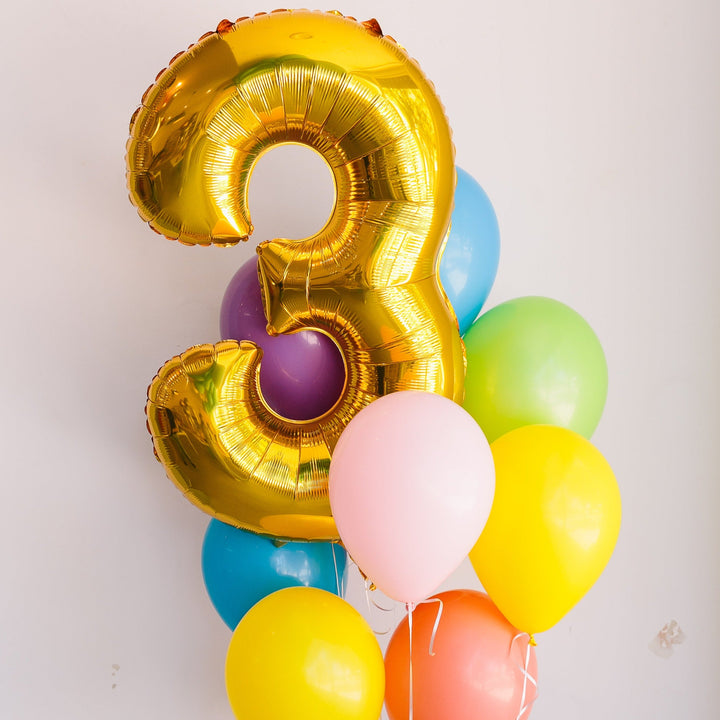 NUMBER 3 FOIL BALLOON LA Balloons Balloons Bonjour Fete - Party Supplies