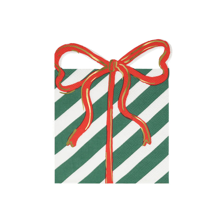 PRESENT WITH BOW NAPKINS Meri Meri Bonjour Fete - Party Supplies
