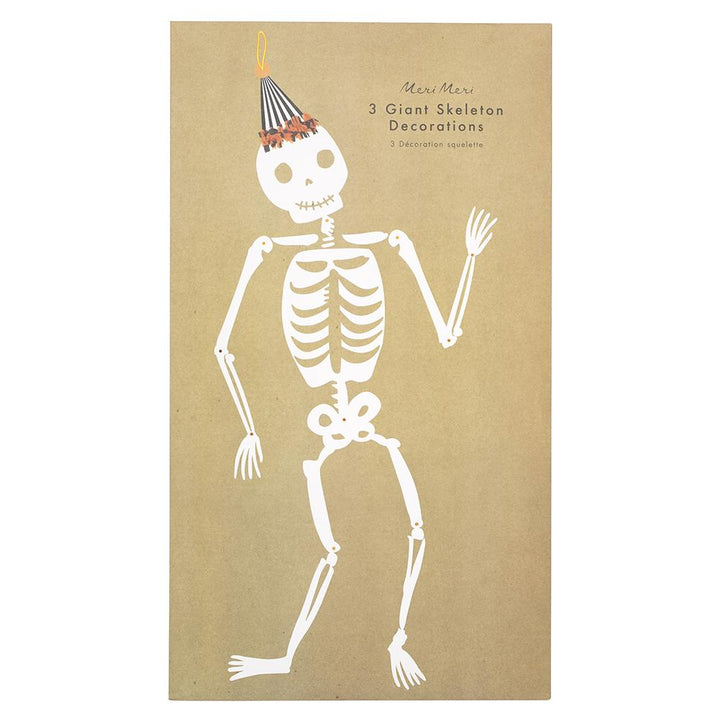 VINTAGE HALLOWEEN JOINTED SKELETONS Meri Meri Halloween Decor Bonjour Fete - Party Supplies
