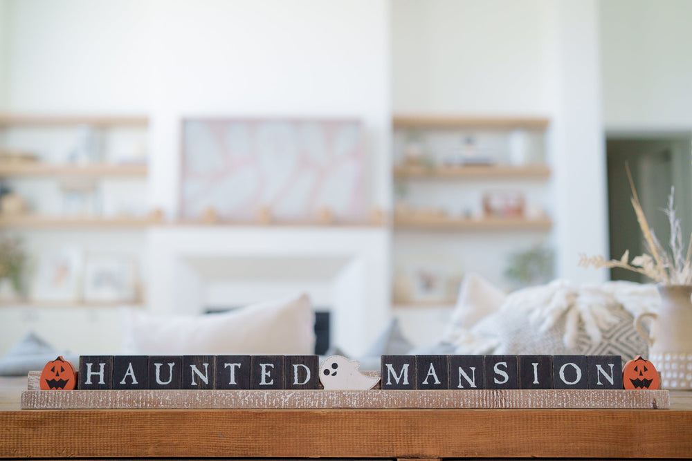 HAUNTED MANSION WOODEN LEDGE KIT Adams & Co. Halloween Home Decor Bonjour Fete - Party Supplies