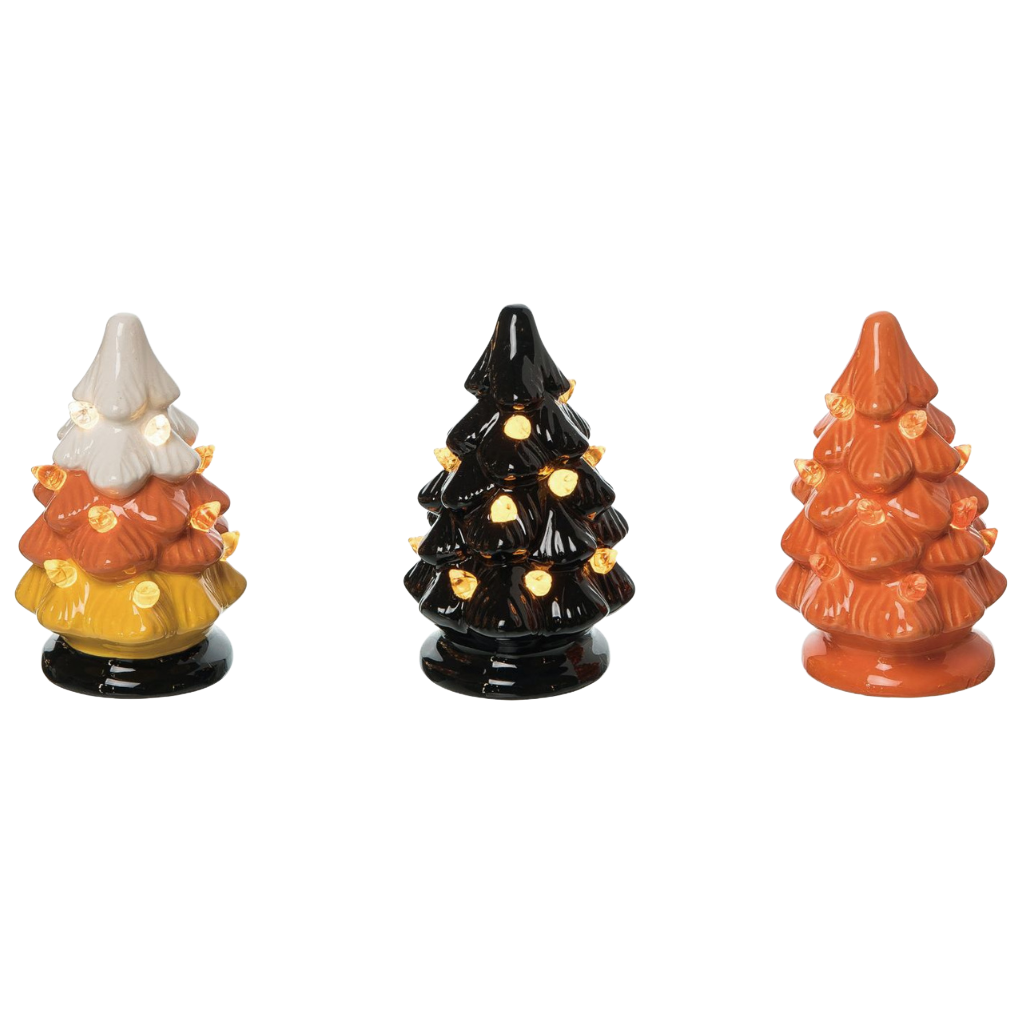 SMALL LIGHT UP VINTAGE HALLOWEEN TREE Bonjour Fete - Party Supplies