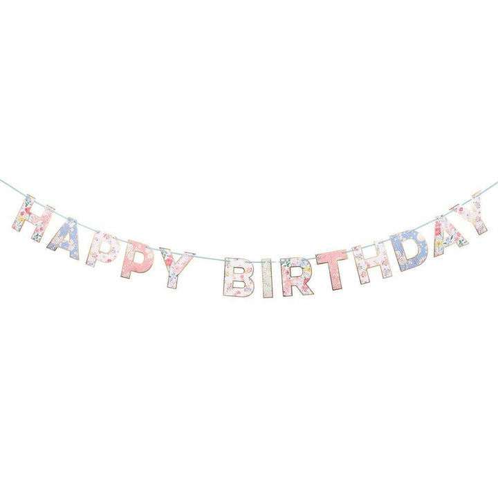 ENGLISH GARDEN HAPPY BIRTHDAY GARLAND Meri Meri Garlands & Banners Bonjour Fete - Party Supplies